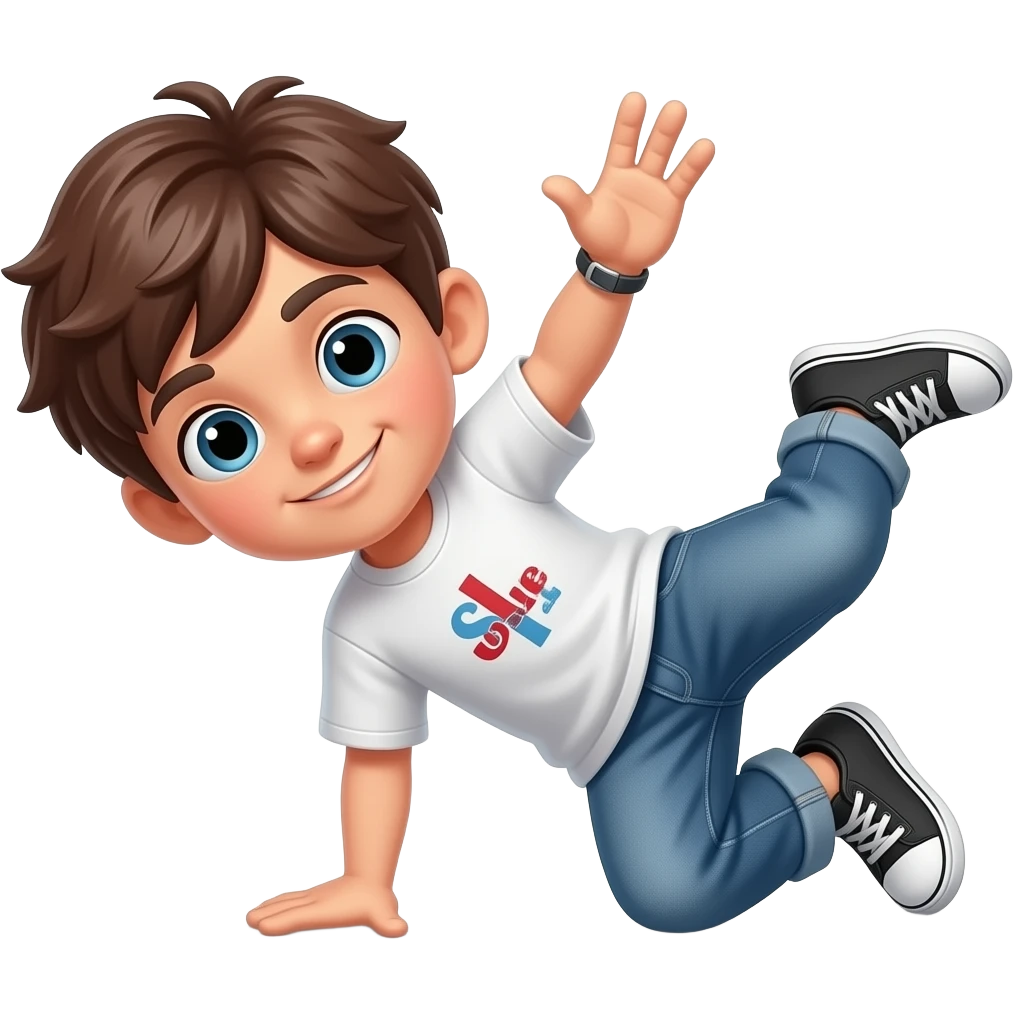 Break dancing boy emoji