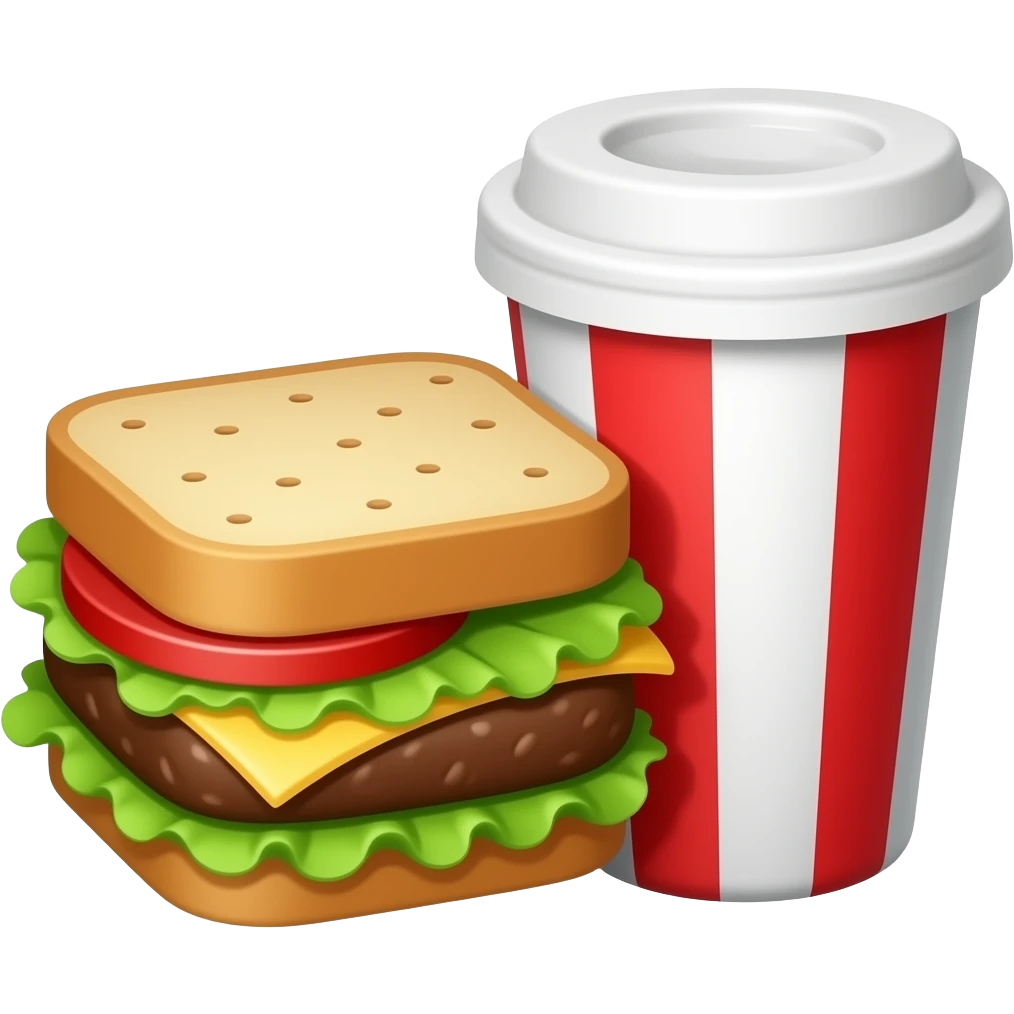 sandwich and drink emoji | AI Emoji Generator