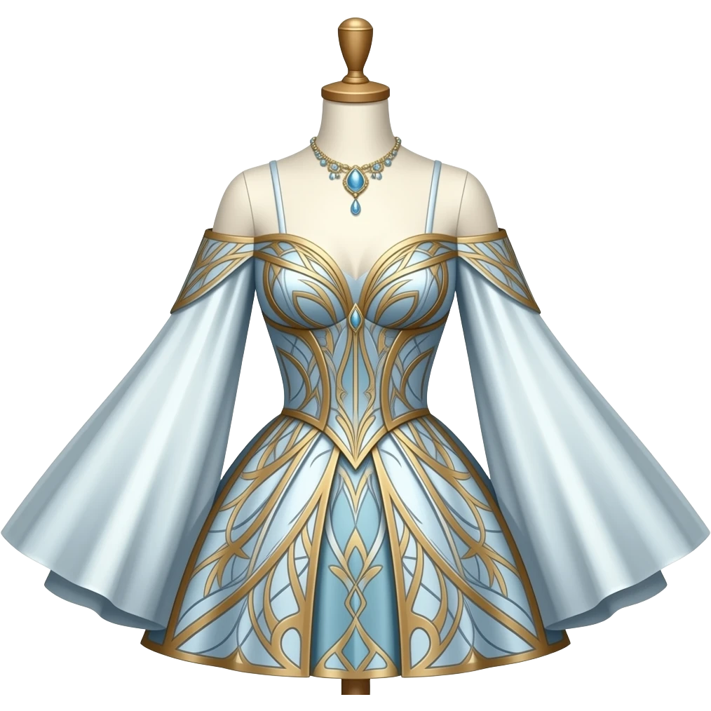 art nouveau dress mannequin emoji