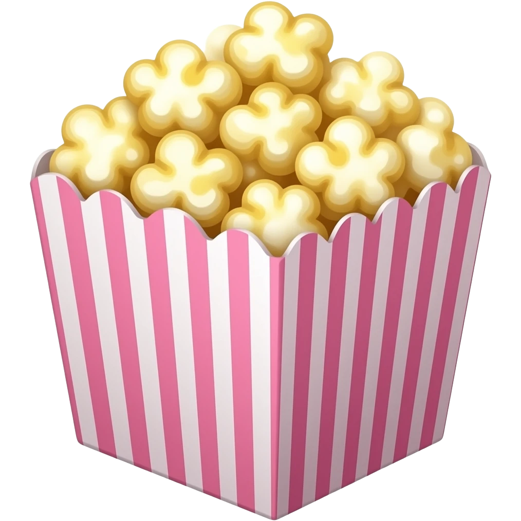 Попкорн в розовой коробке emoji