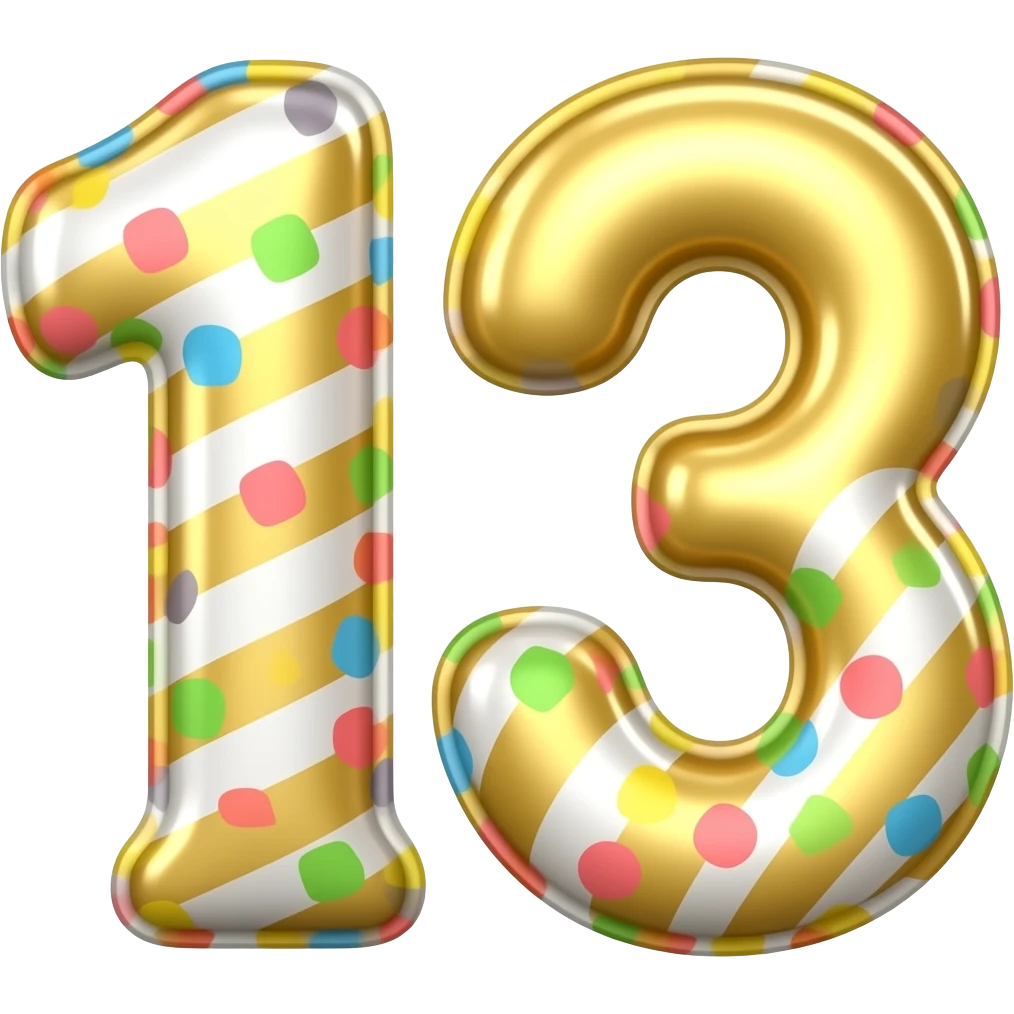 13TH BITHDAY BALLOONS emoji
