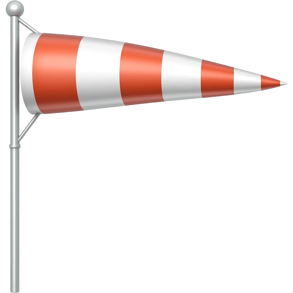 White Wind sock flag emoji