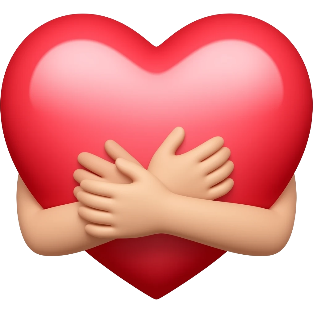 Обнятое сердце emoji