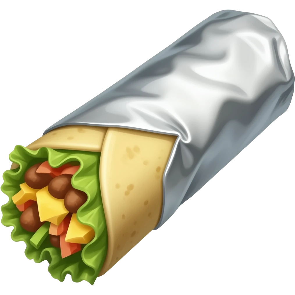 Burritos wrapped in foil emoji