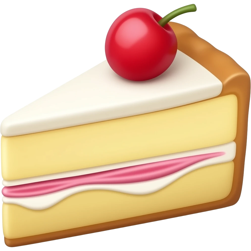 cake slice without fruit emoji