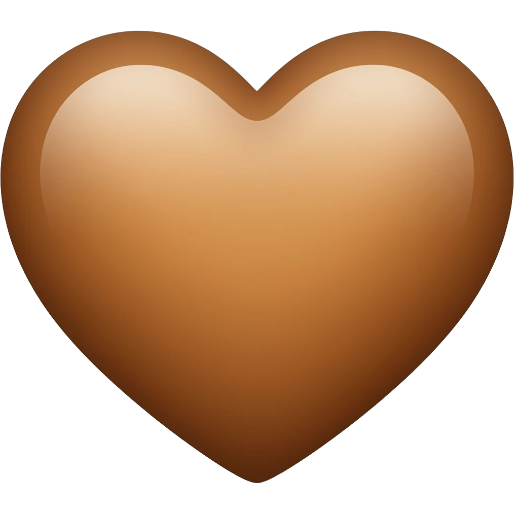 tan heart emoji
