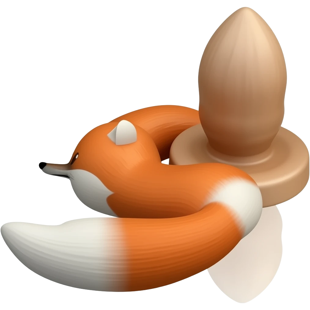 fox tail butt plug emoji