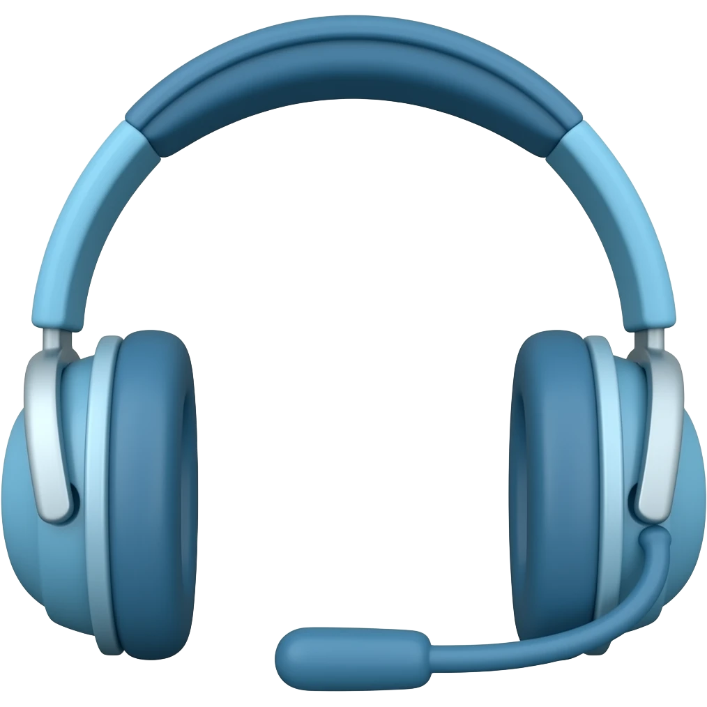 headset blue emoji