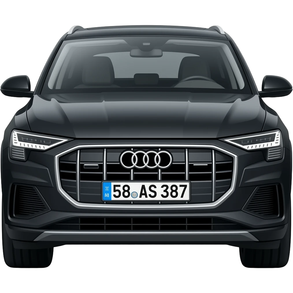 Audi q8 e tron sportback siyah plakadada 58 AS 387 yazsın emoji