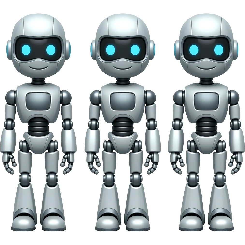 three robots emoji