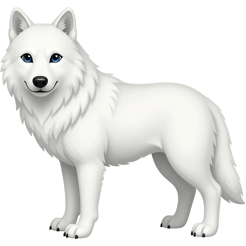 white wolf emoji