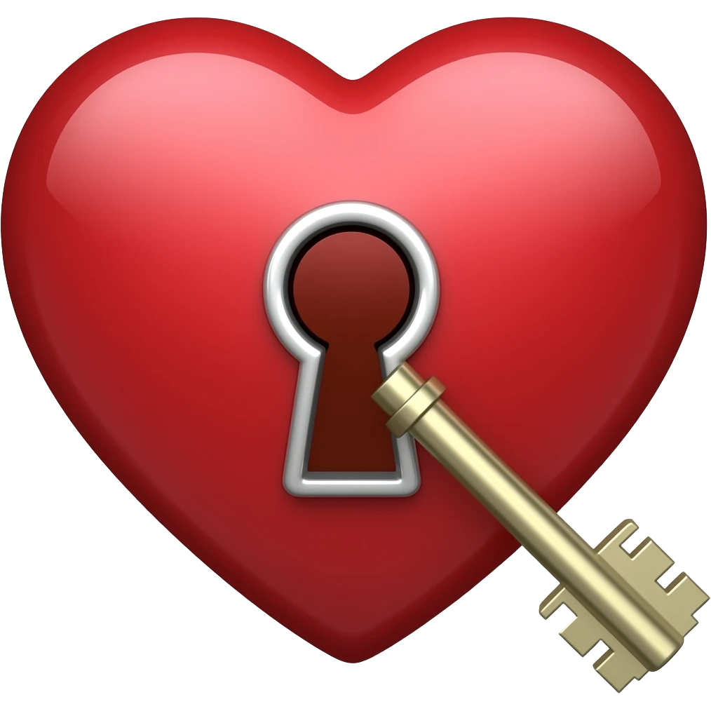 heart key locker emoji