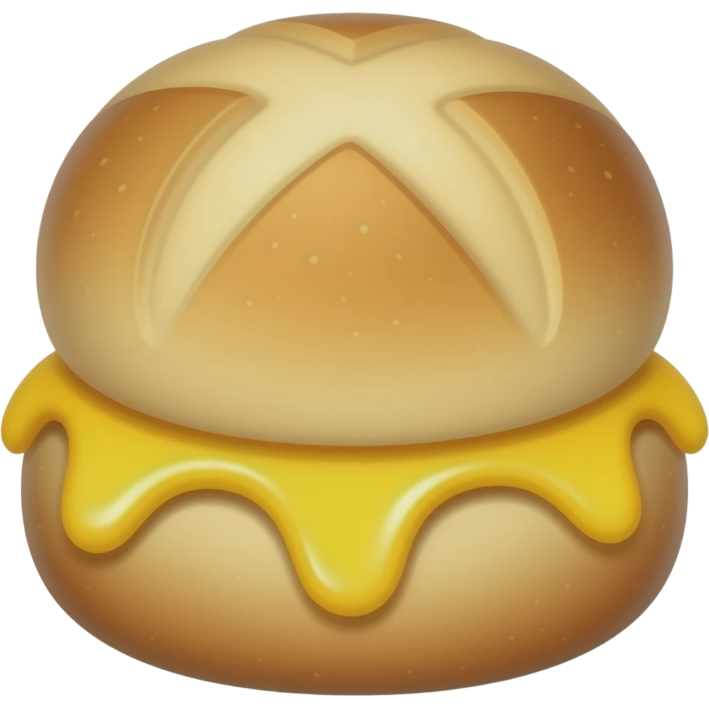 brotchen mit ueberbackenen kaese emoji