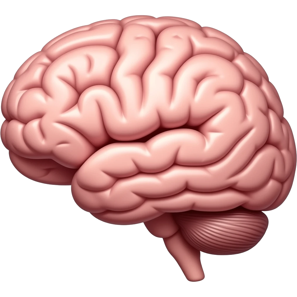 Brain thinking emoji