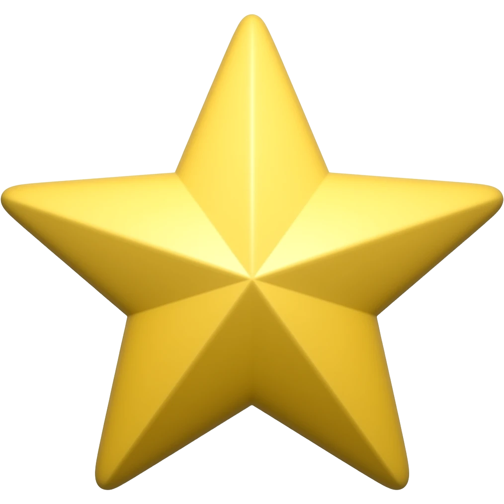 Create high-quality glossy emojis with a vibrant modern style.Make the emojis look premium, shiny, and eye-catching with bright highlights, smooth gradients, soft reflections, and glowing details. star emoji emoji
