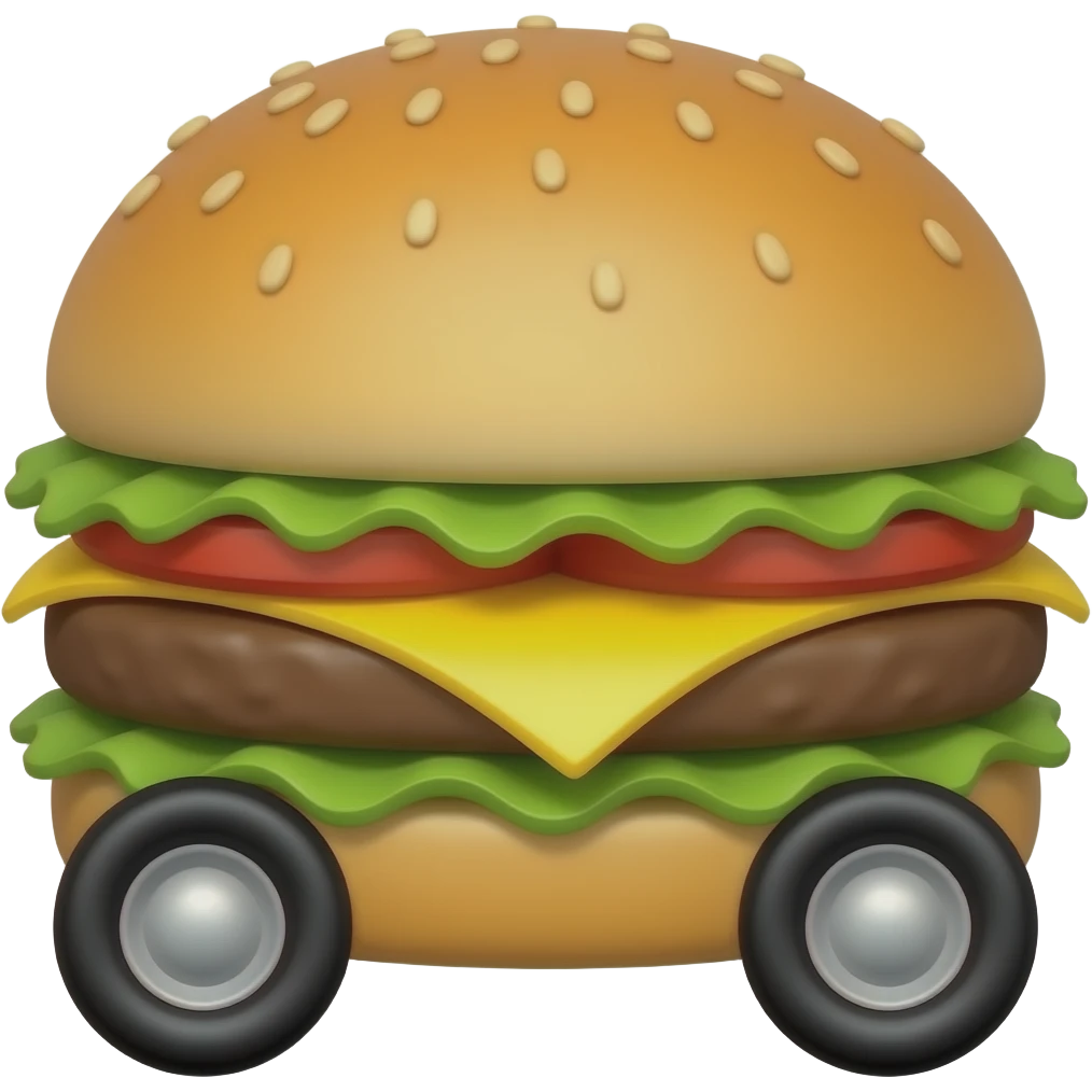🍔 on wheels emoji
