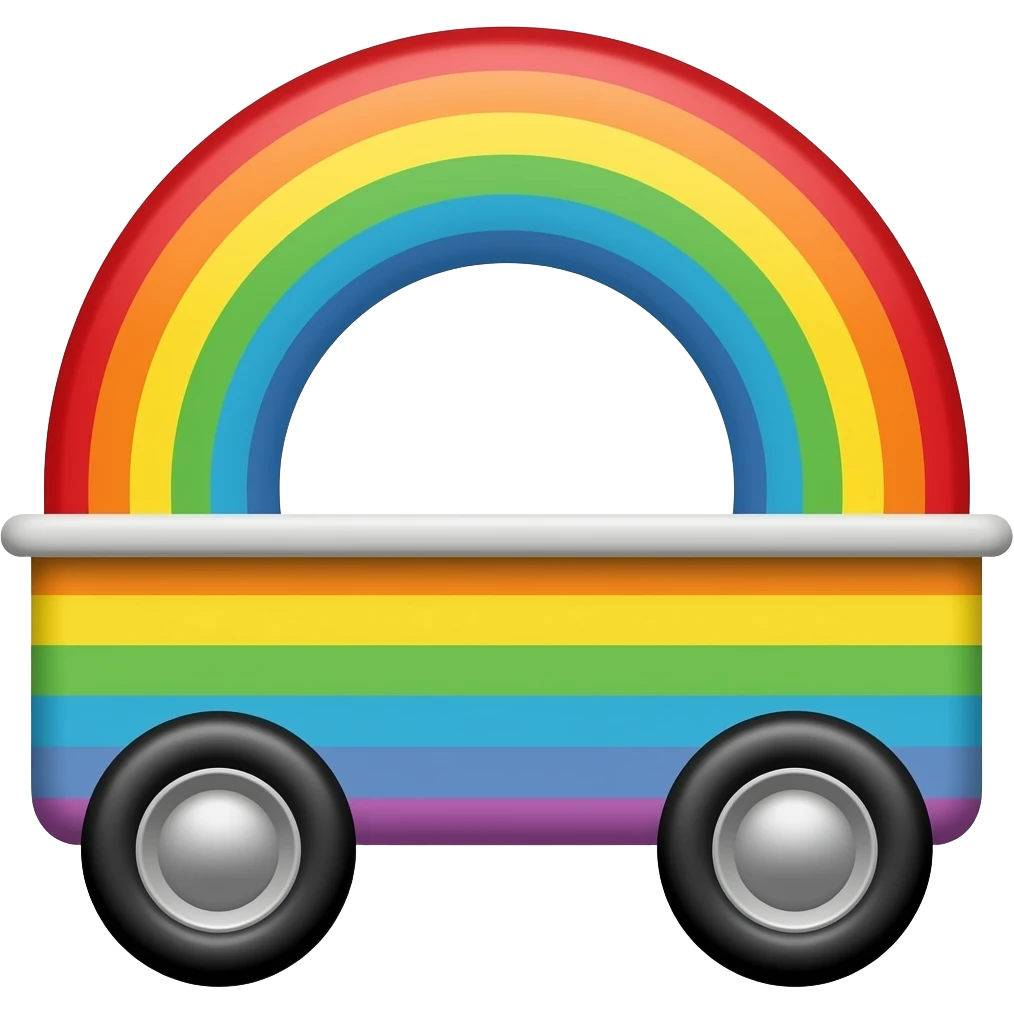 Rainbow wagon emoji