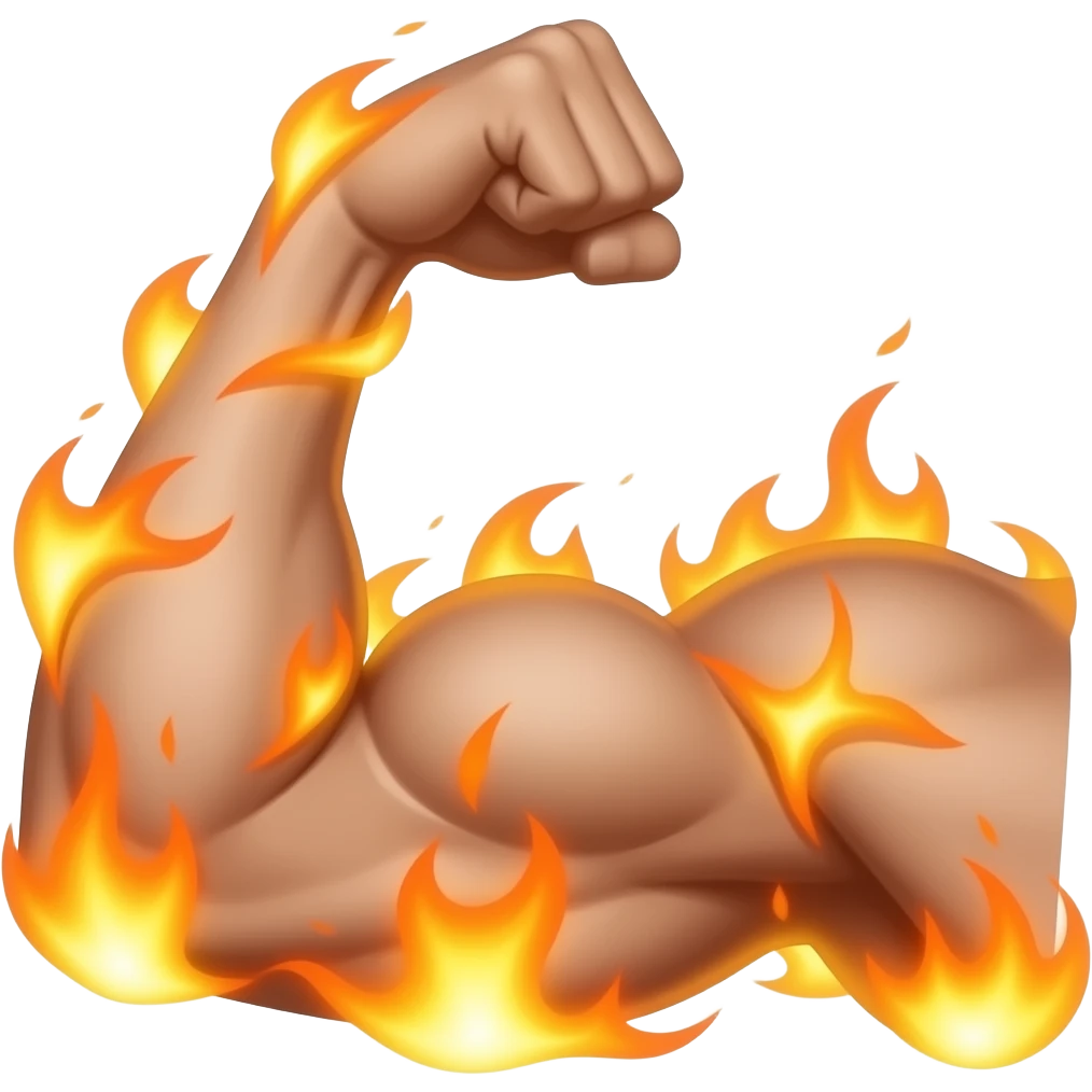 BICEPS WITH FIRE emoji