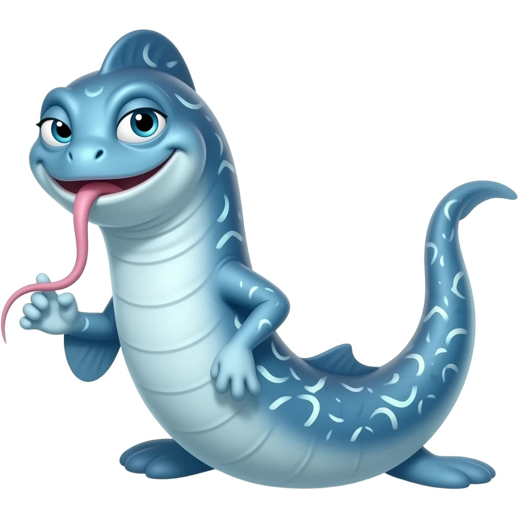 Anguila  eléctrica azul  Disney emoji traviesa emoji