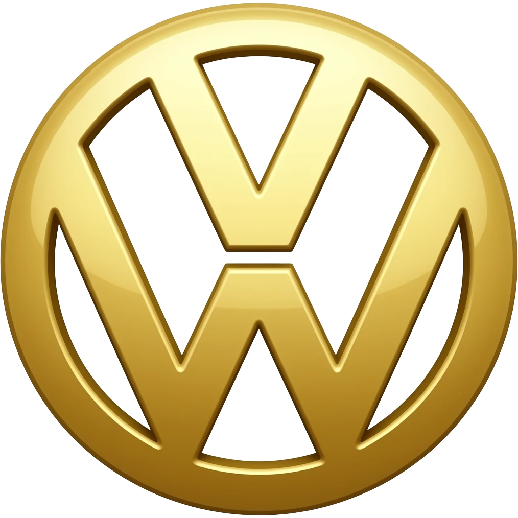 Gold Volkswagen logo emoji