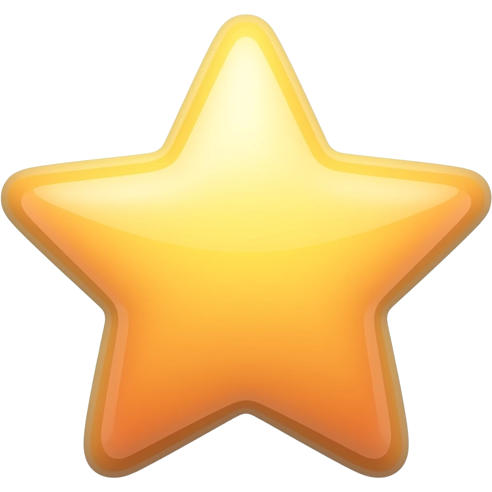 Create high-quality glossy emojis with a vibrant modern style.Make the emojis look premium, shiny, and eye-catching with bright highlights, smooth gradients, soft reflections, and glowing details. cartoon star emoji emoji