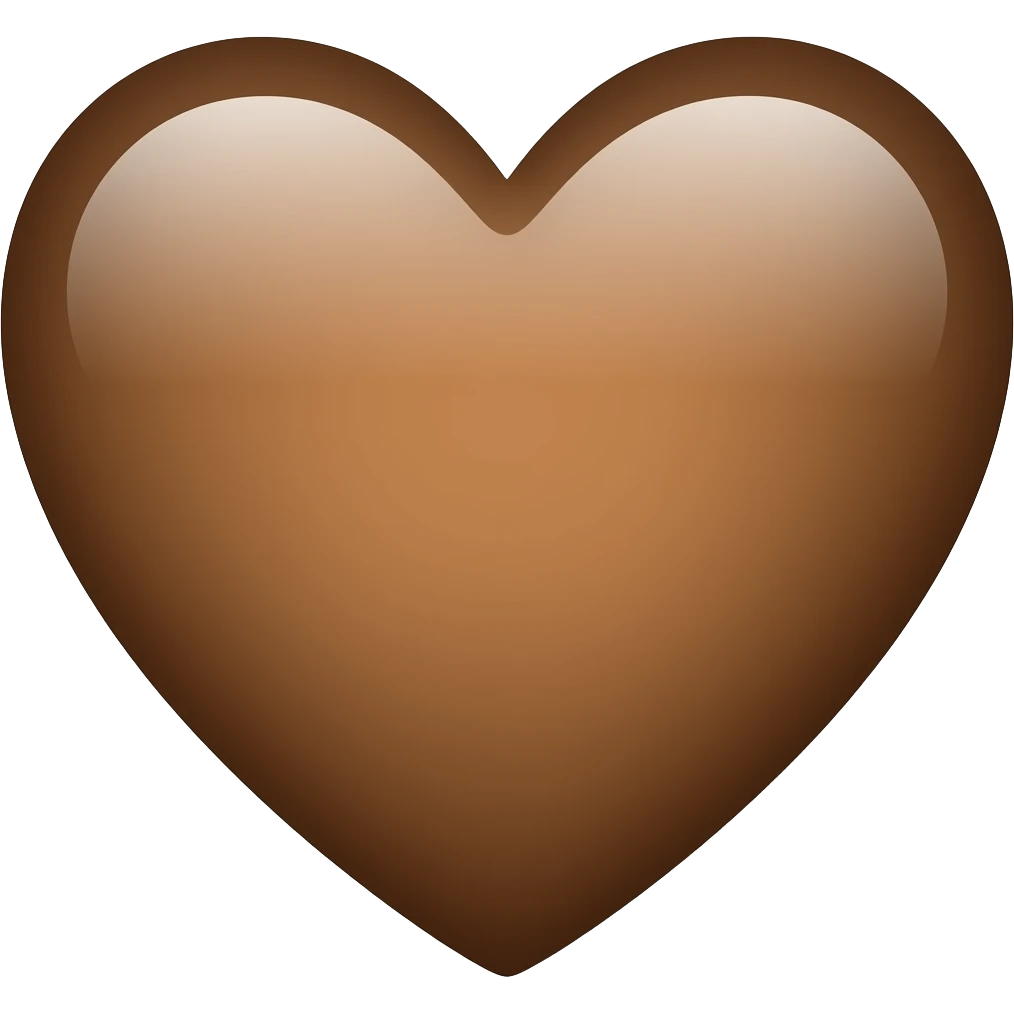 Coração marrom do ios emoji