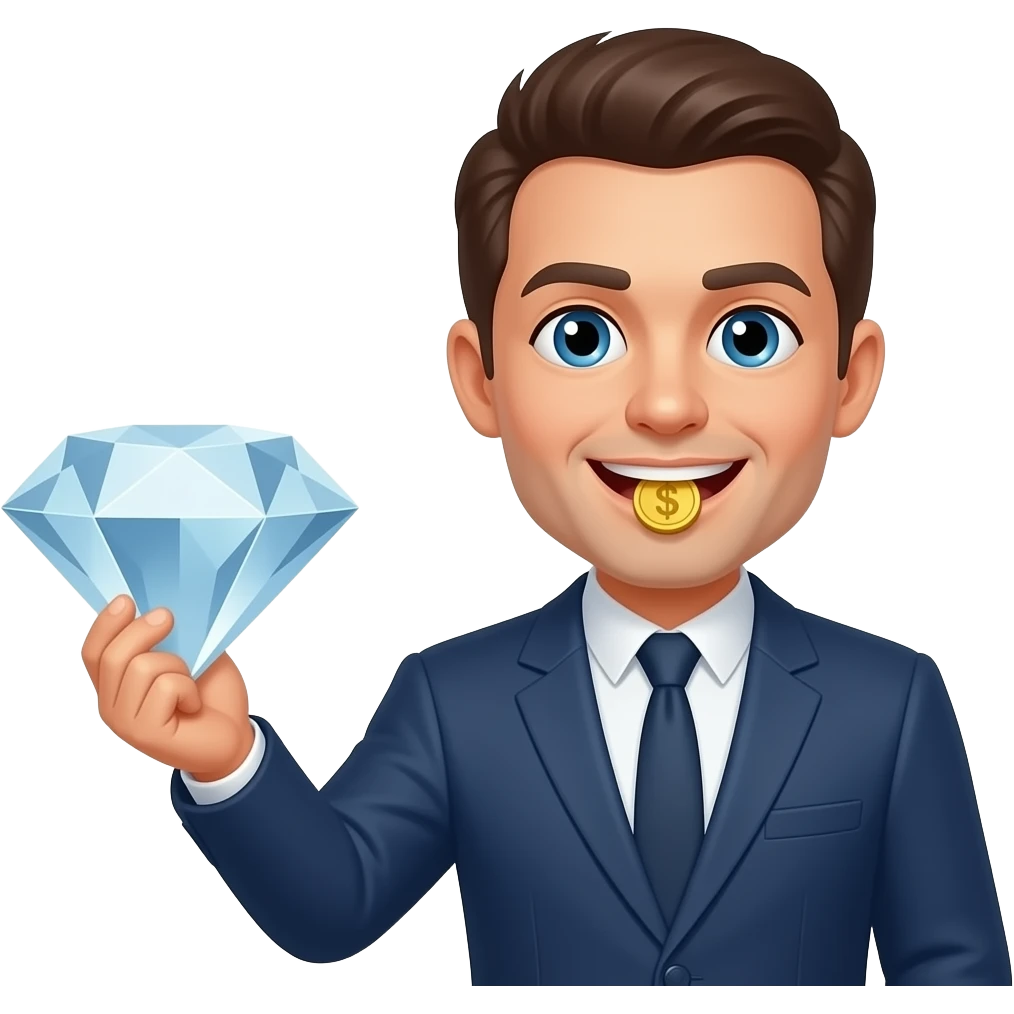 🤑+💎 emoji
