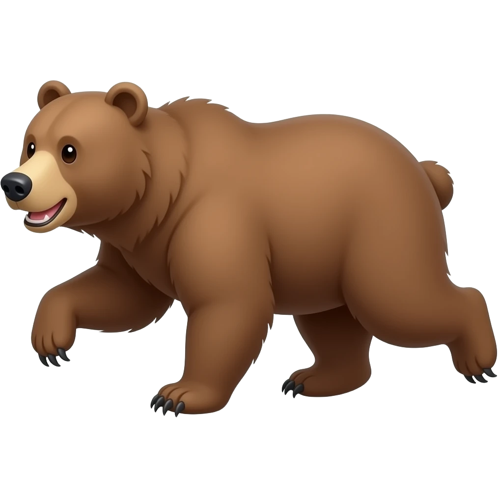 Moving bear emoji