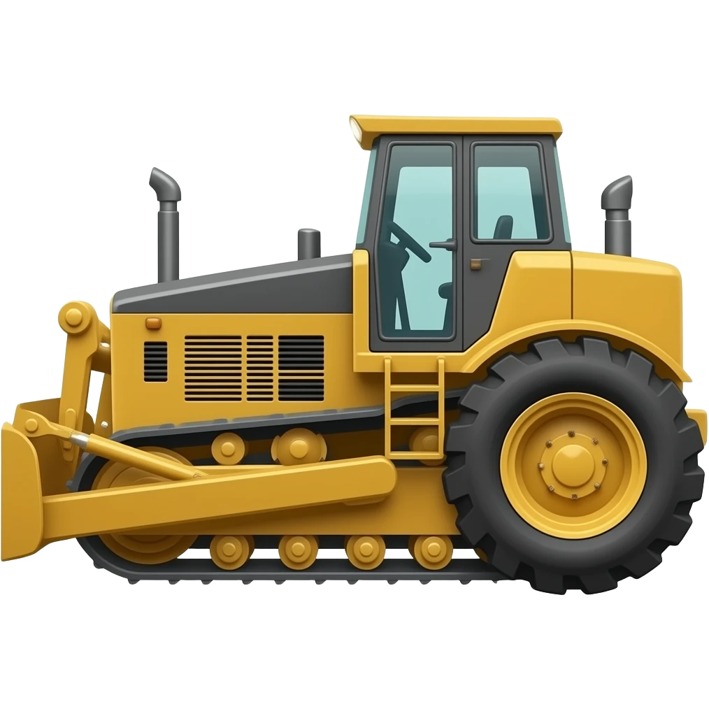 side view motor grader emoji