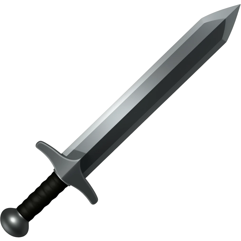 Black weapon emoji
