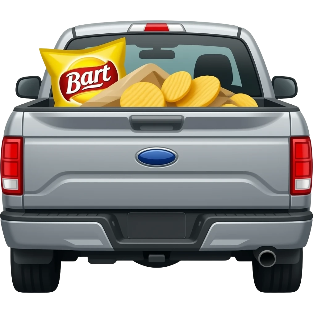 Gray F150 with Bart chips in the back emoji
