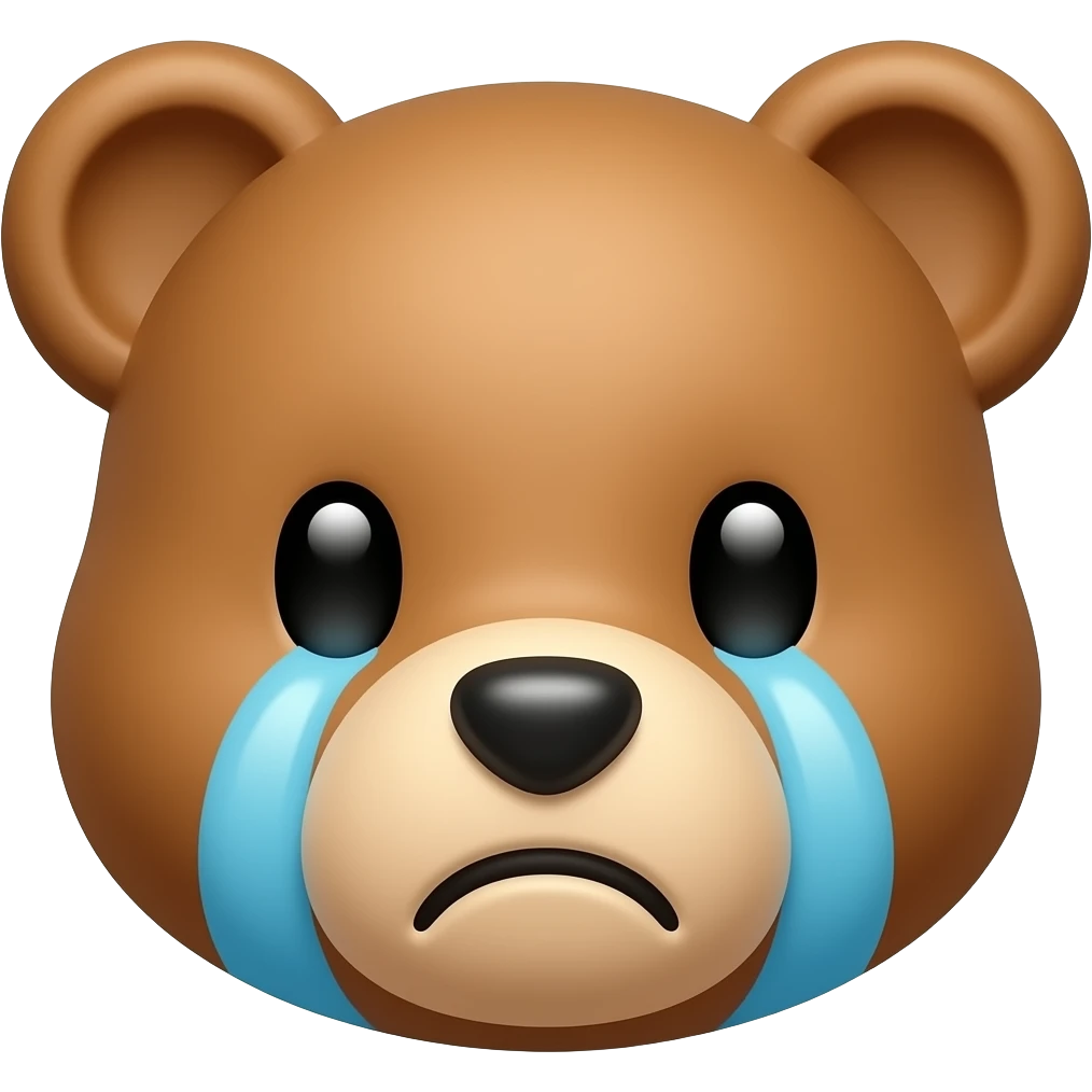ursinho de peluche a chorar pela despedida emoji