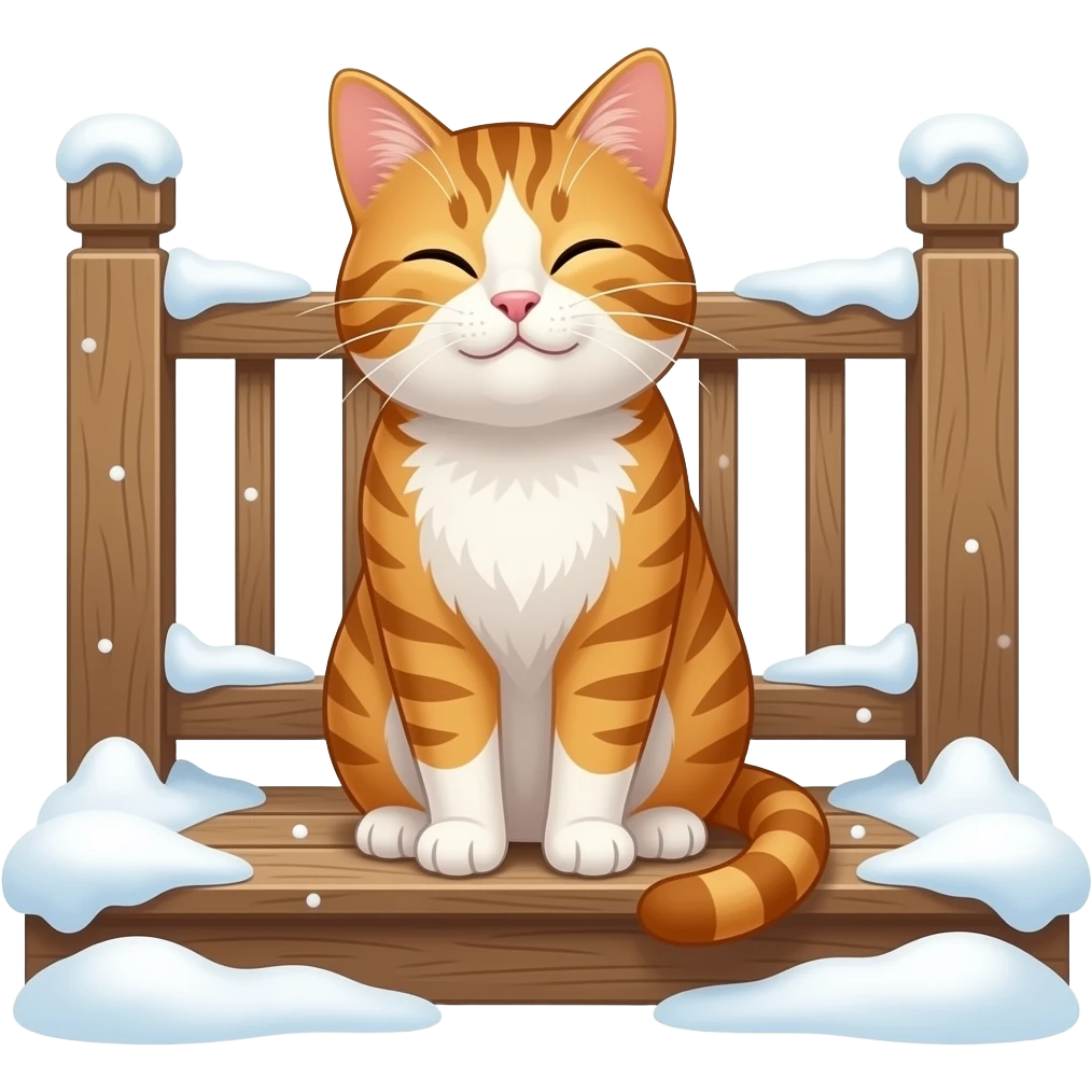 Cat in Canada purring with emoji