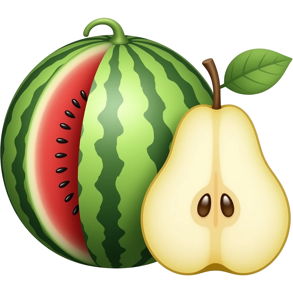 🍉🍐 watermelon pear emoji