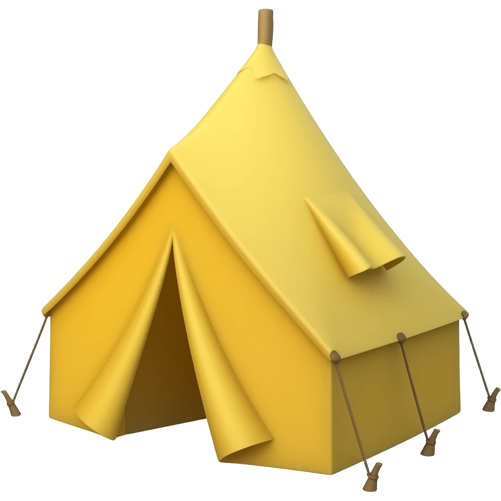 Tent yellow emoji