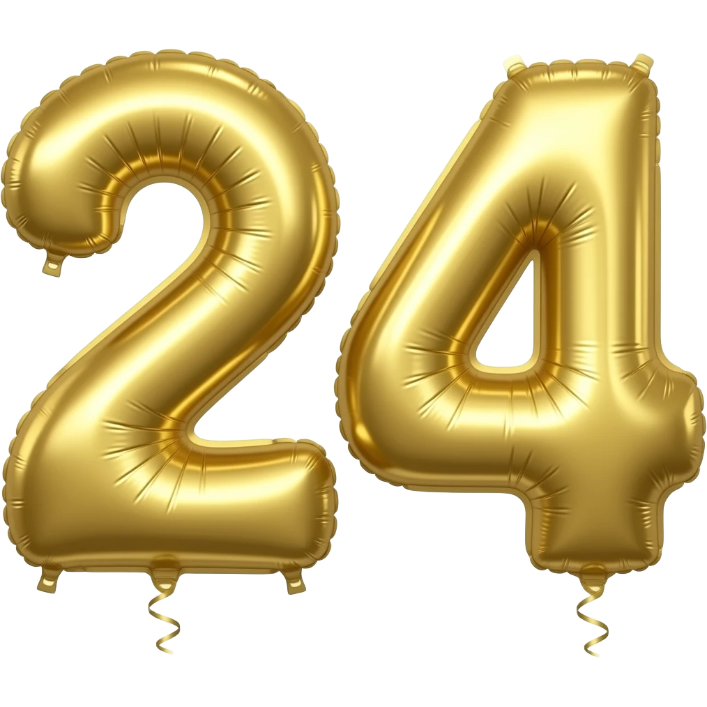 74 in golden foil balloons emoji