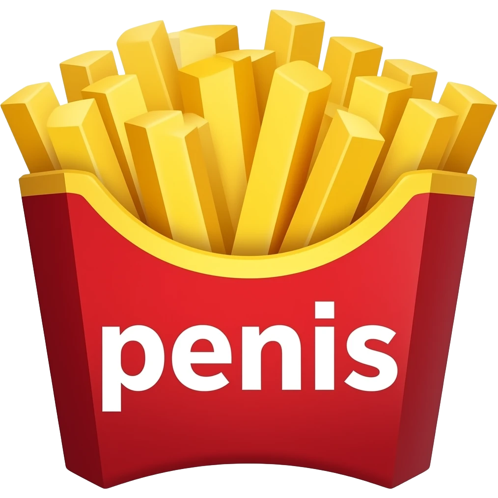 Fries that say penis emoji