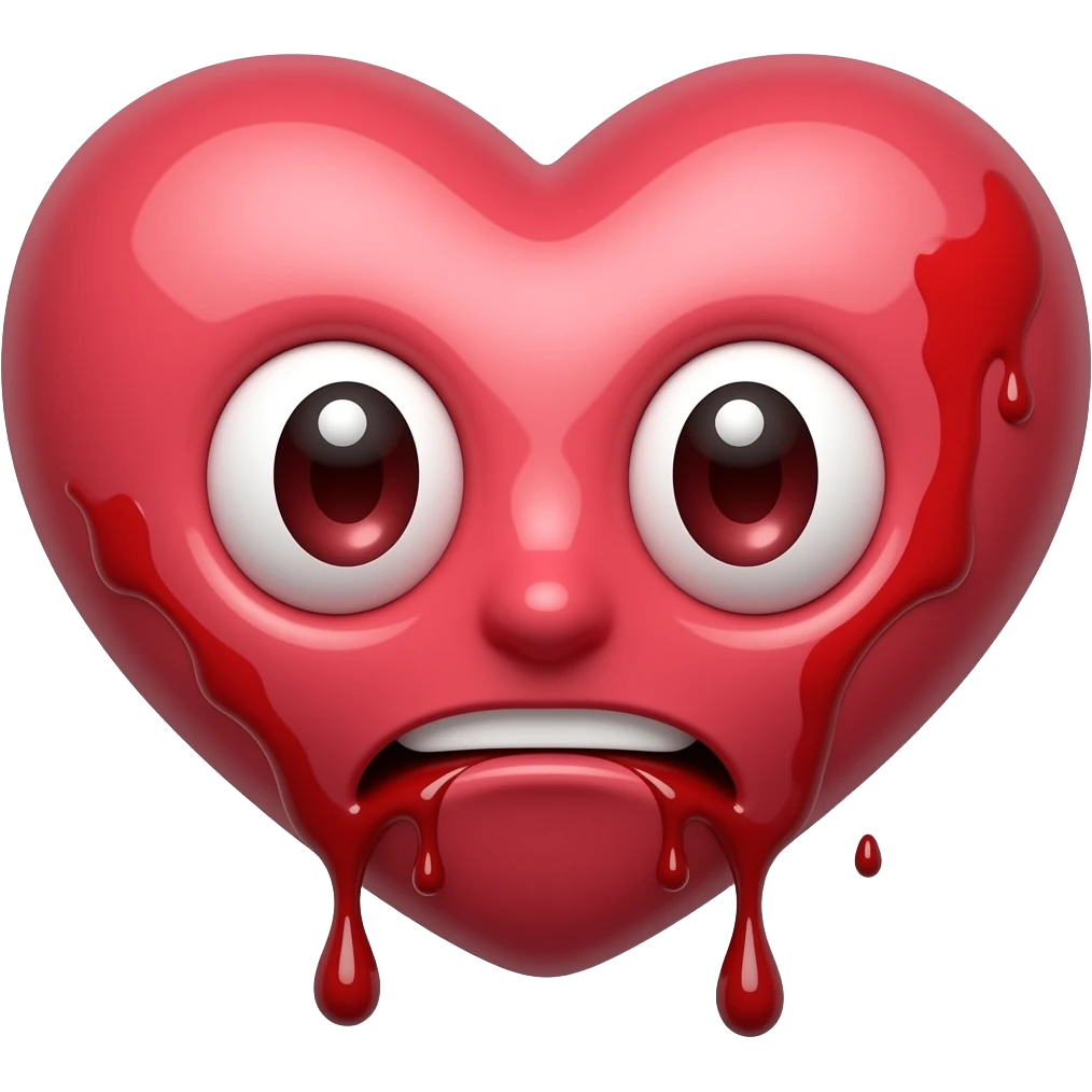 Кровь реакция сердечко дерзкое анимированное emoji