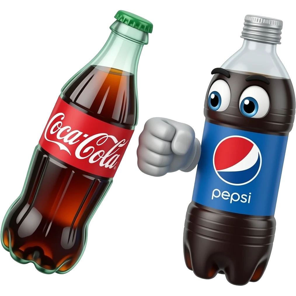 coca cola fighting pepsi emoji