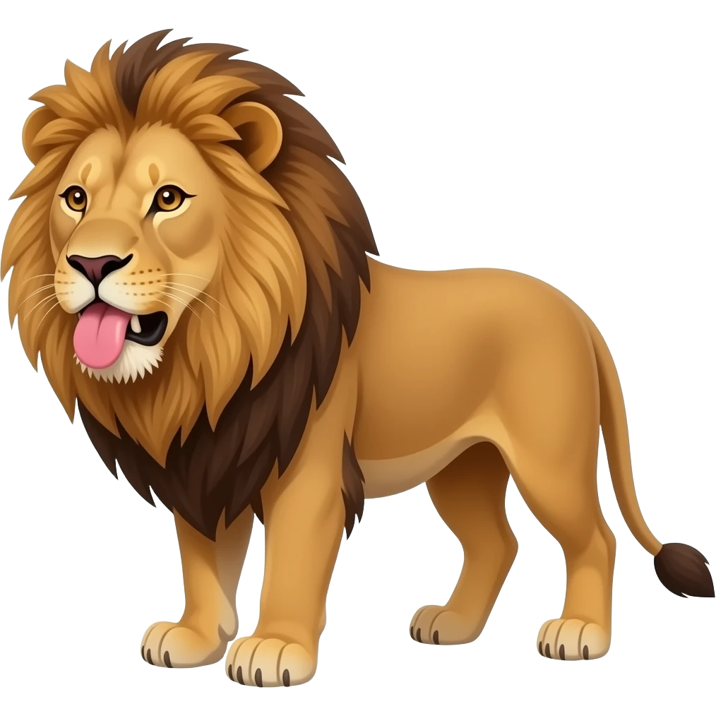 Salivating lion emoji