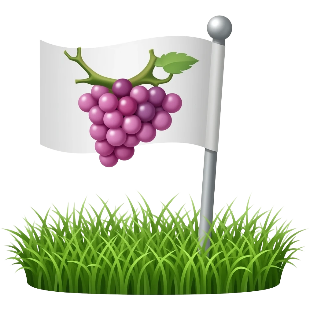 grapes flag post with grass transparent emoji