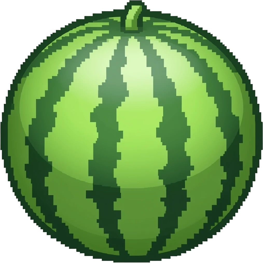 8 bit watermelon emoji
