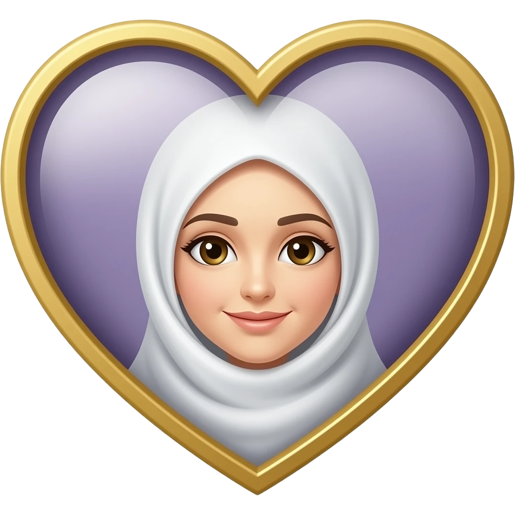 heart with fatma inside emoji