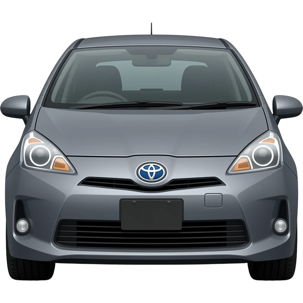 Toyota Prius C grey mate colour emoji