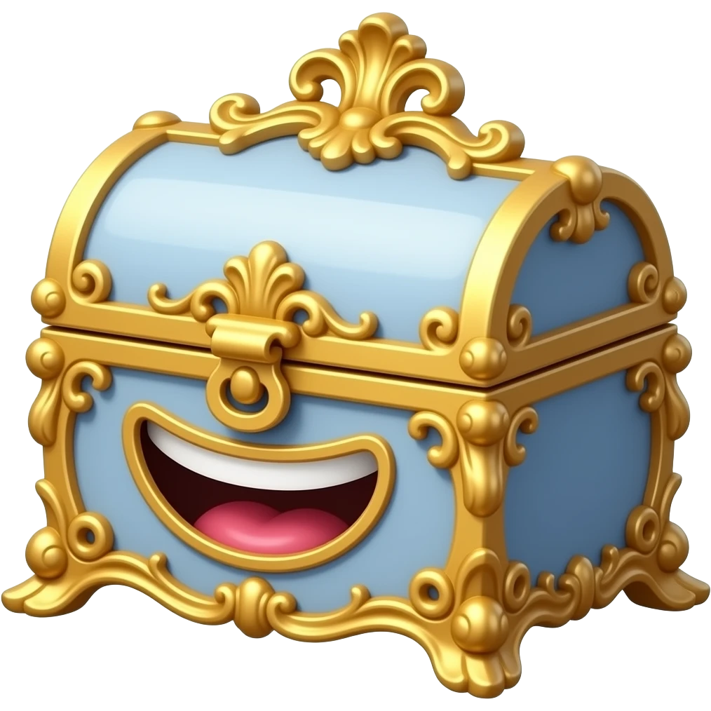 funny laughing rococo jewelry box emoji