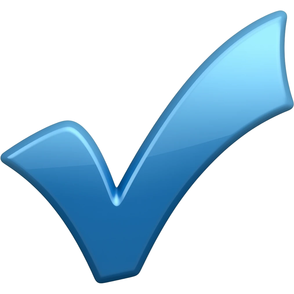 blue tick emoji