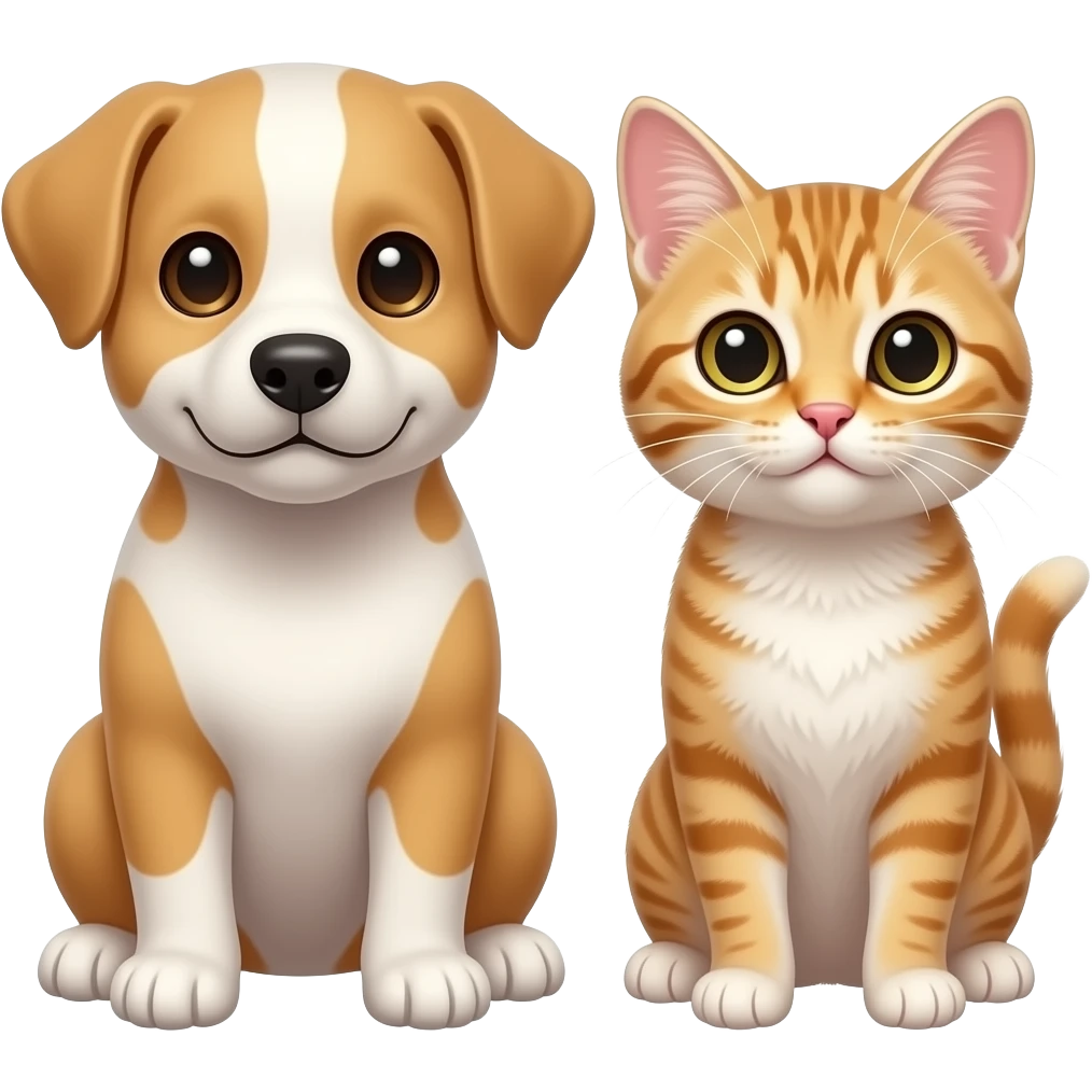 Perrito y gatito emoji