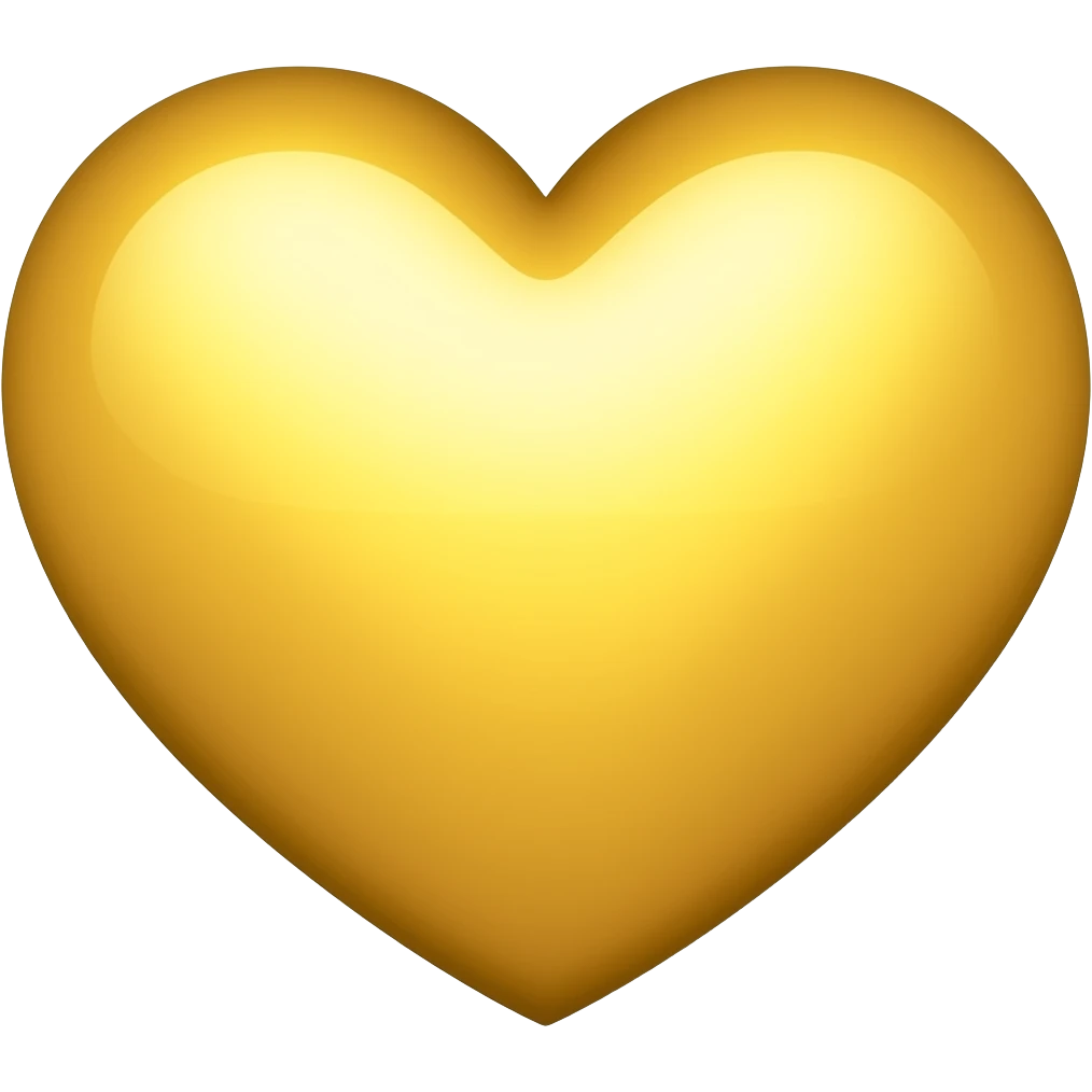 Сердце золотое emoji