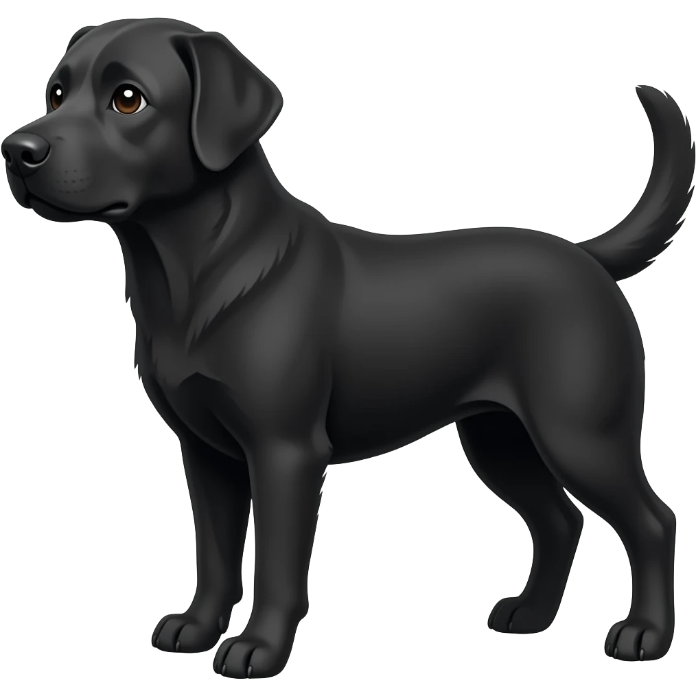 Black lab emoji