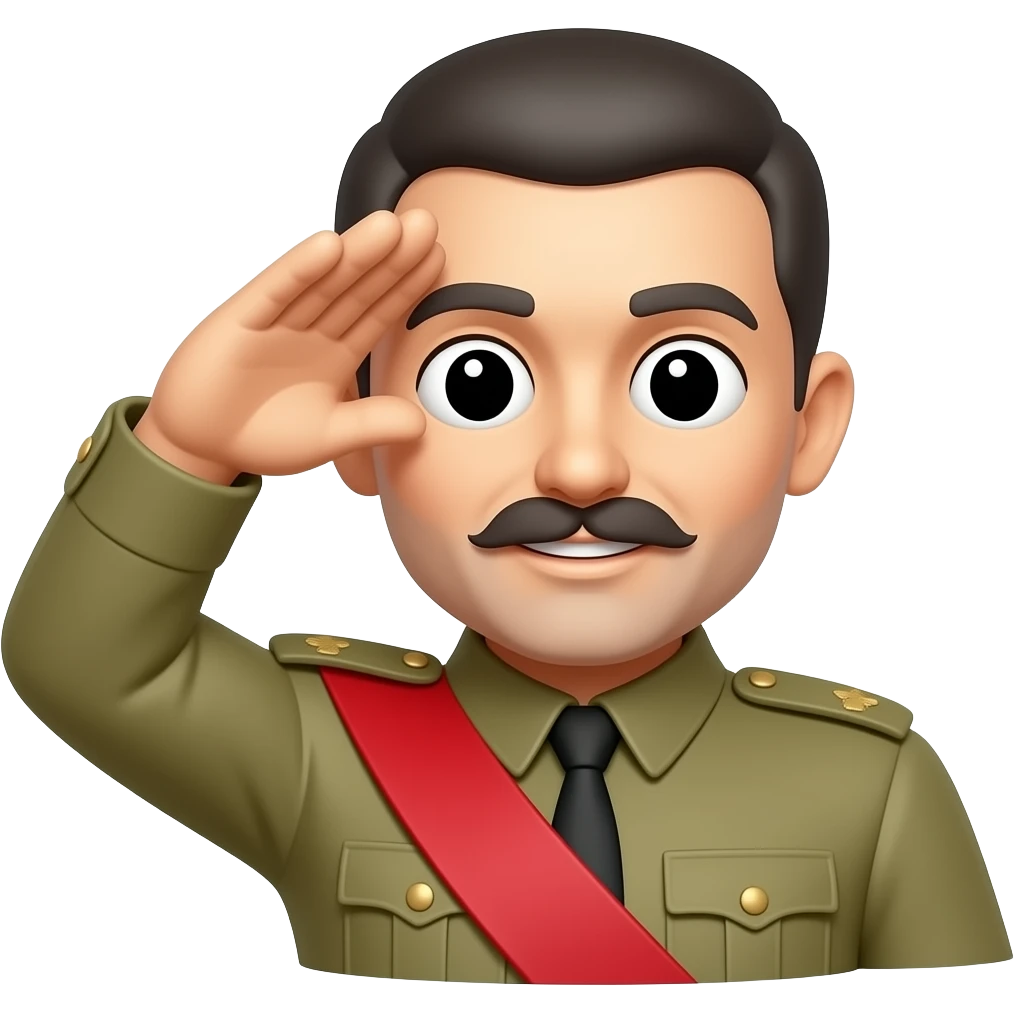 Fammi un emoji del duce che saluta emoji